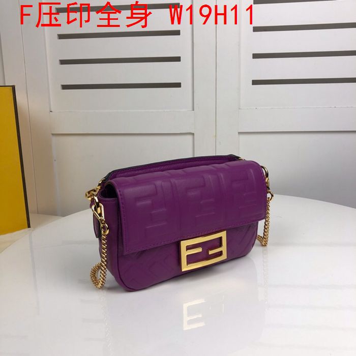 Fendi Bags full embossed F Logo Purple